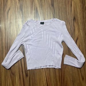 Topshop Purple Long Sleeve Crop Top